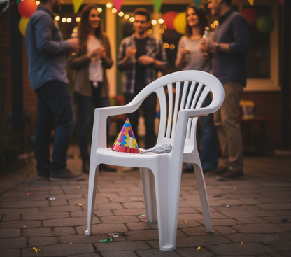 White Plastic Resin Chair