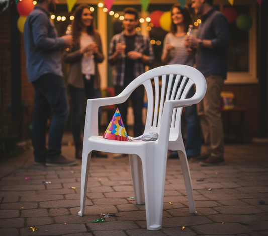 White Plastic Resin Chair
