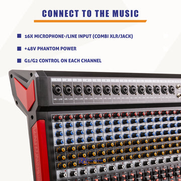 PDM-T1604 16-Channel Digital Stage Mixer – DSP / Bluetooth / USB