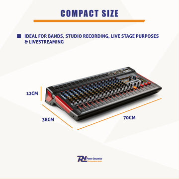 PDM-T1604 16-Channel Digital Stage Mixer – DSP / Bluetooth / USB