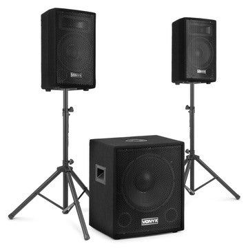 VX1015BT 15" Active Sound System – Subwoofer + 2 Speakers
