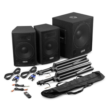 VX1015BT 15" Active Sound System – Subwoofer + 2 Speakers